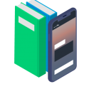 Books and smartphone