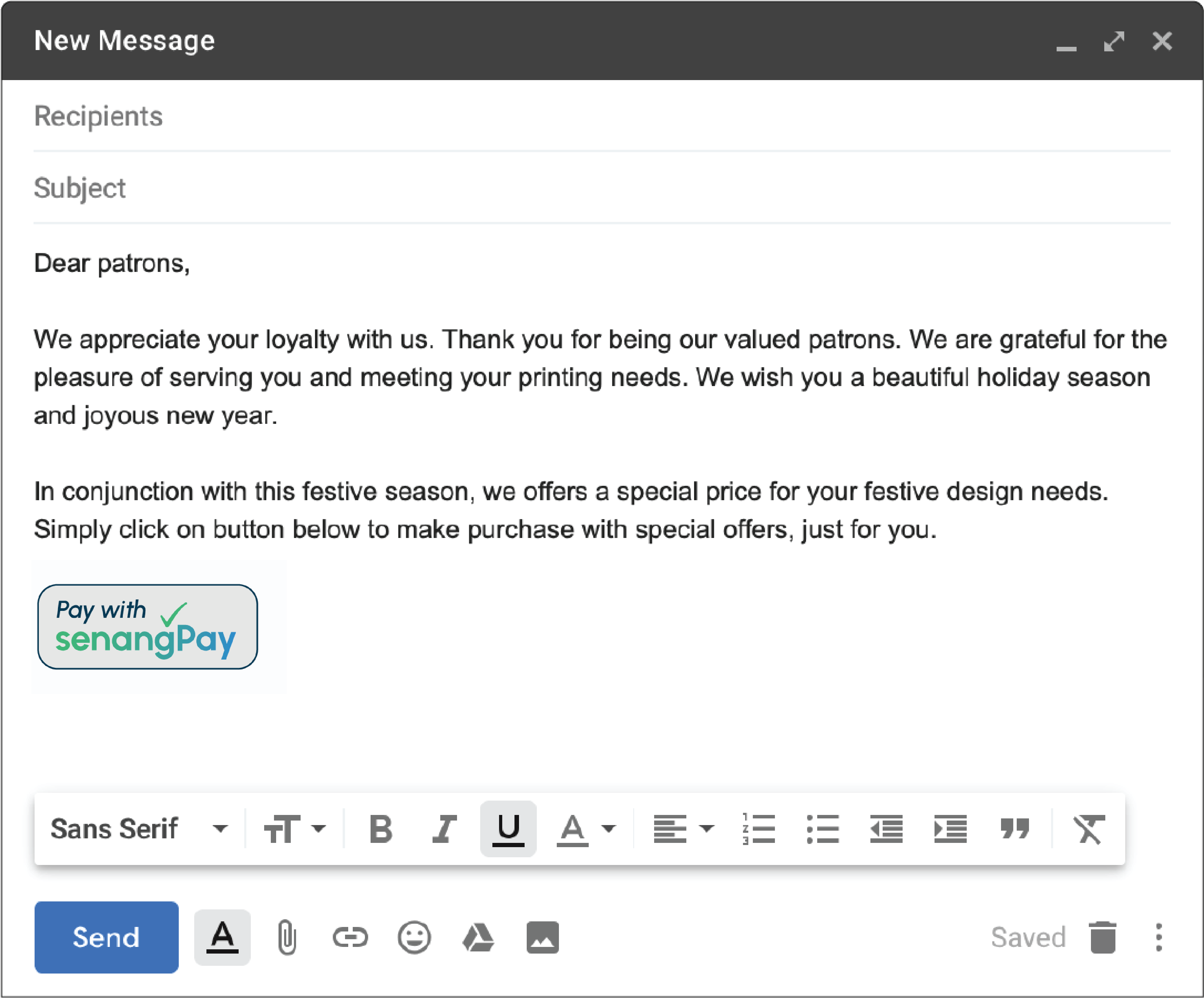 Image of email interface.